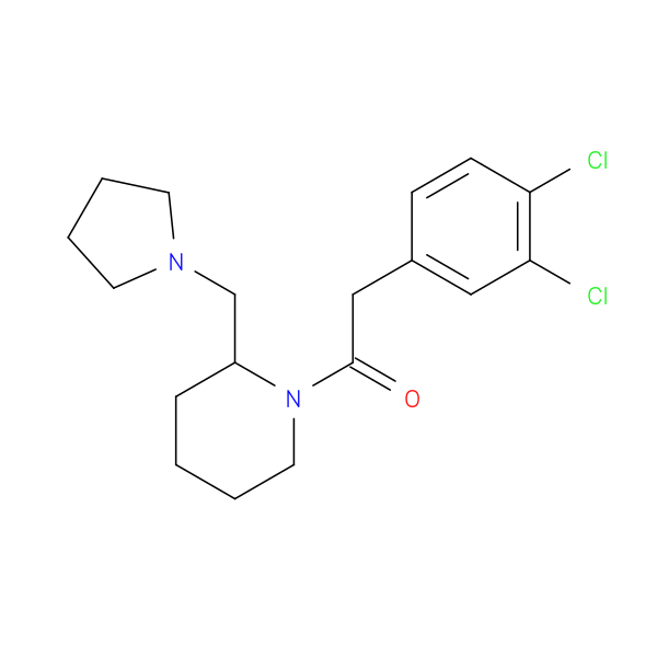 Ethanone, 2-(3,4-dichlorophenyl)-1-[2-(1-pyrrolidinylmethyl)-1-piperidinyl]-