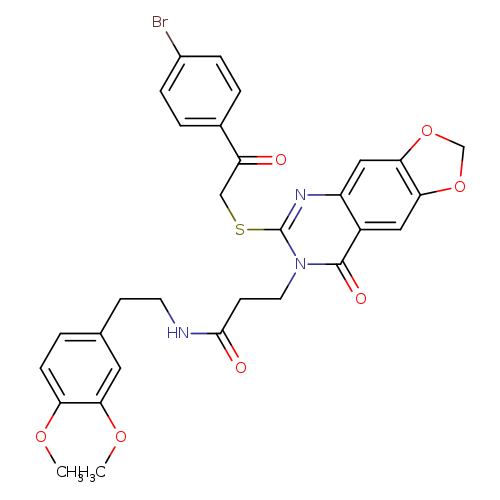 3-(6-{[2-(4-bromophenyl)-2-oxoethyl]sulfanyl}-8-oxo-2H,7H,8H-[1,3]dioxolo[4,5-g]quinazolin-7-yl)-N-[2-(3,4-dimethoxyphenyl)ethyl]propanamide