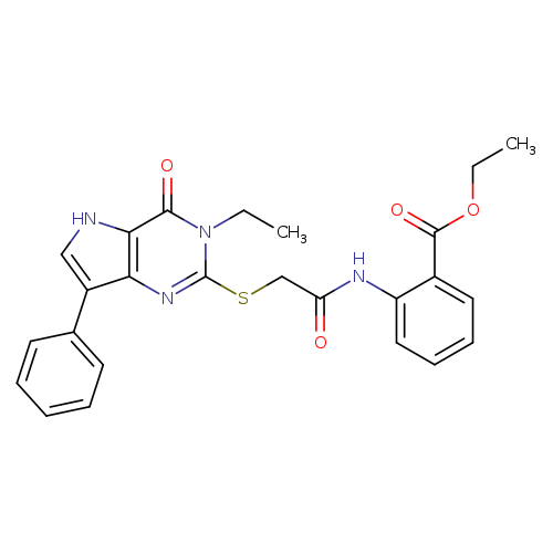 ethyl 2-[2-({3-ethyl-4-oxo-7-phenyl-3H,4H,5H-pyrrolo[3,2-d]pyrimidin-2-yl}sulfanyl)acetamido]benzoate