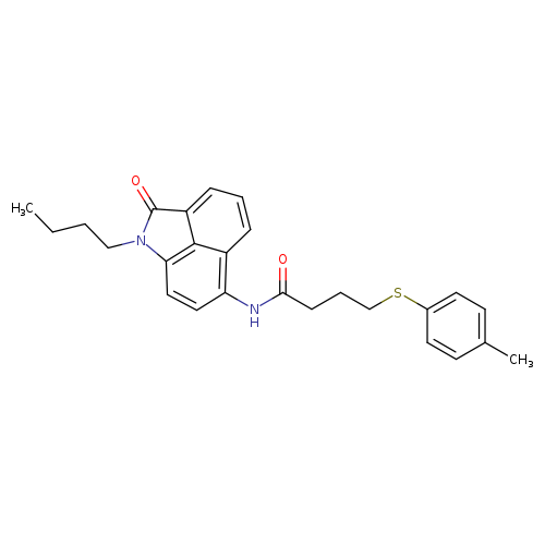 N-{2-butyl-3-oxo-2-azatricyclo[6.3.1.0^{4,12}]dodeca-1(11),4,6,8(12),9-pentaen-9-yl}-4-[(4-methylphenyl)sulfanyl]butanamide