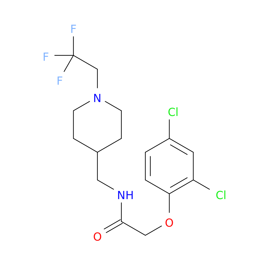 2-(2,4-dichlorophenoxy)-N-{[1-(2,2,2-trifluoroethyl)piperidin-4-yl]methyl}acetamide