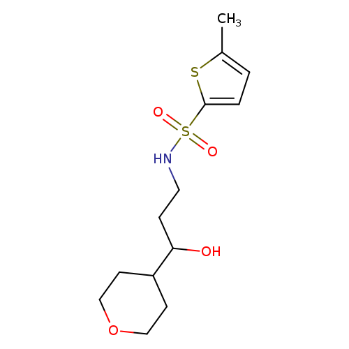 N-[3-hydroxy-3-(oxan-4-yl)propyl]-5-methylthiophene-2-sulfonamide