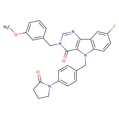 1-[4-({8-fluoro-3-[(3-methoxyphenyl)methyl]-4-oxo-3H,4H,5H-pyrimido[5,4-b]indol-5-yl}methyl)phenyl]pyrrolidin-2-one