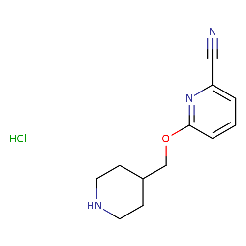 6-[(piperidin-4-yl)methoxy]pyridine-2-carbonitrile hydrochloride