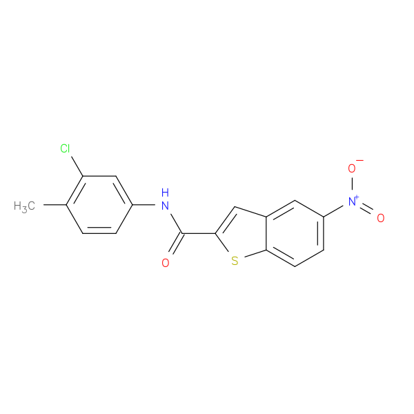 N-(3-chloro-4-methylphenyl)-5-nitro-1-benzothiophene-2-carboxamide