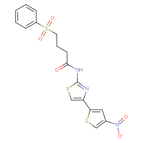 4-(benzenesulfonyl)-N-[4-(4-nitrothiophen-2-yl)-1,3-thiazol-2-yl]butanamide