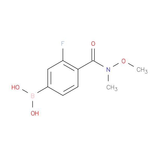 N-Methoxy-N-methyl 4-borono-2-fluorobenzamide