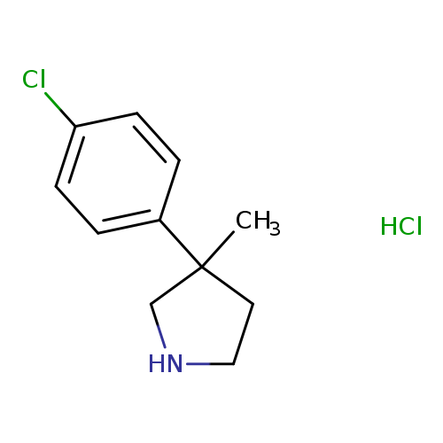 3-(4-chlorophenyl)-3-methylpyrrolidinehydrochloride