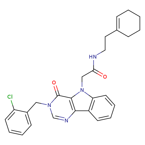 2-{3-[(2-chlorophenyl)methyl]-4-oxo-3H,4H,5H-pyrimido[5,4-b]indol-5-yl}-N-[2-(cyclohex-1-en-1-yl)ethyl]acetamide