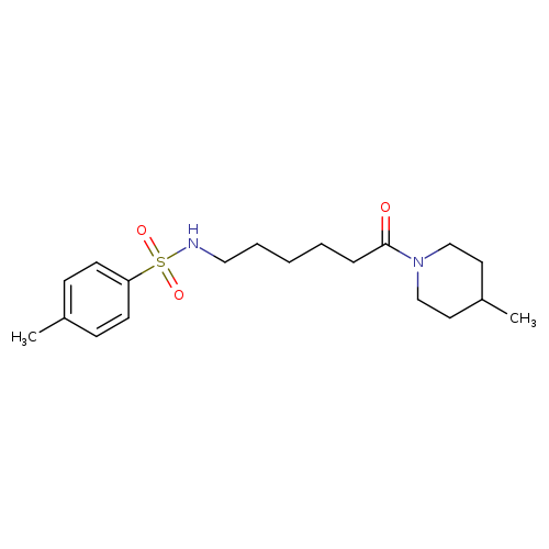 4-methyl-N-[6-(4-methylpiperidin-1-yl)-6-oxohexyl]benzene-1-sulfonamide