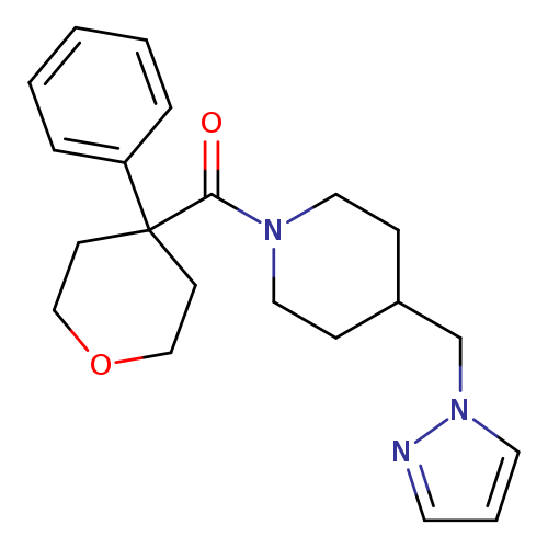 1-(4-phenyloxane-4-carbonyl)-4-[(1H-pyrazol-1-yl)methyl]piperidine