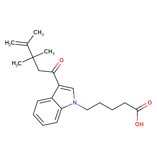 3-(3,3,4-trimethyl-1-oxo-4-penten-1-yl)-1H-indole-1-pentanoicacid