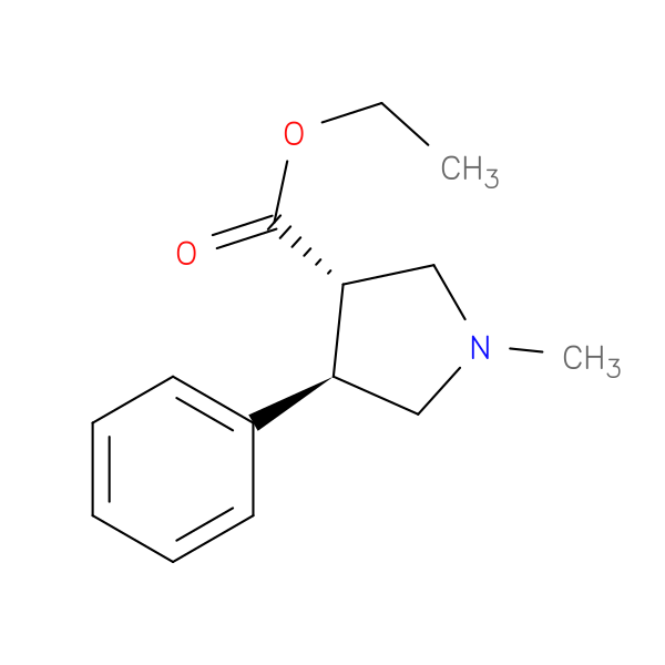 (+)-Trans-1-methyl-4-phenyl-pyrrolidine-3-carboxylic acid ethyl ester