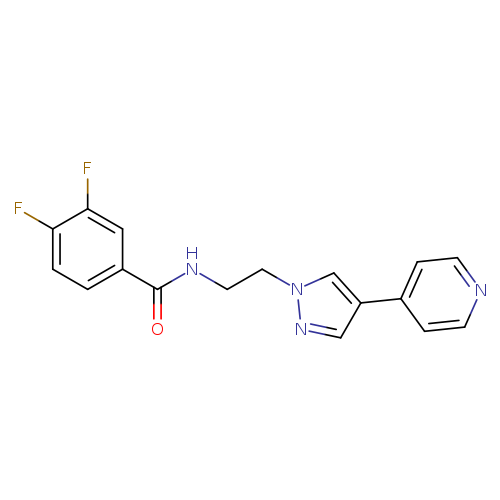 3,4-difluoro-N-{2-[4-(pyridin-4-yl)-1H-pyrazol-1-yl]ethyl}benzamide