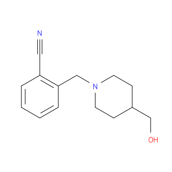2-((4-(Hydroxymethyl)piperidin-1-yl)methyl)benzonitrile