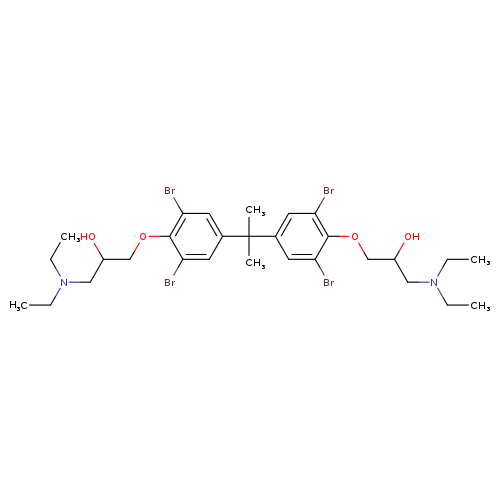 1-[2,6-dibromo-4-(2-{3,5-dibromo-4-[3-(diethylamino)-2-hydroxypropoxy]phenyl}propan-2-yl)phenoxy]-3-(diethylamino)propan-2-ol