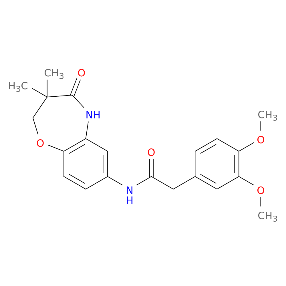 2-(3,4-dimethoxyphenyl)-N-(3,3-dimethyl-4-oxo-2,3,4,5-tetrahydro-1,5-benzoxazepin-7-yl)acetamide