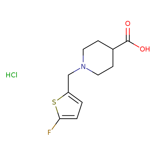 1-[(5-fluorothiophen-2-yl)methyl]piperidine-4-carboxylic acid hydrochloride