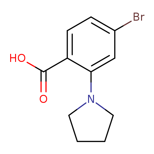 4-Bromo-2-pyrrolidinobenzoic acid