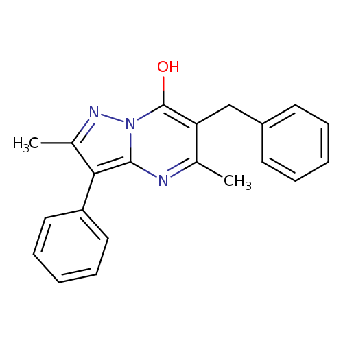 6-Benzyl-2,5-dimethyl-3-phenyl-pyrazolo[1,5-a]pyrimidin-7-ol