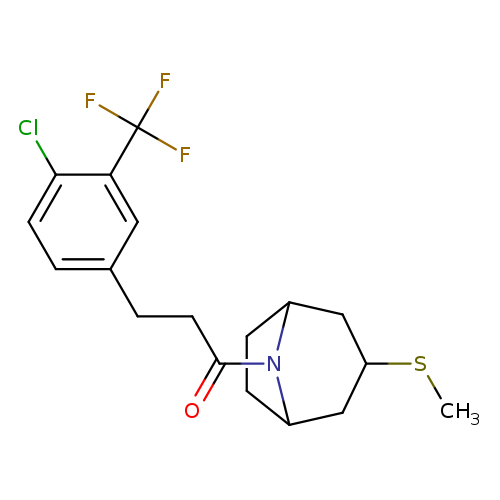 3-[4-chloro-3-(trifluoromethyl)phenyl]-1-[3-(methylsulfanyl)-8-azabicyclo[3.2.1]octan-8-yl]propan-1-one