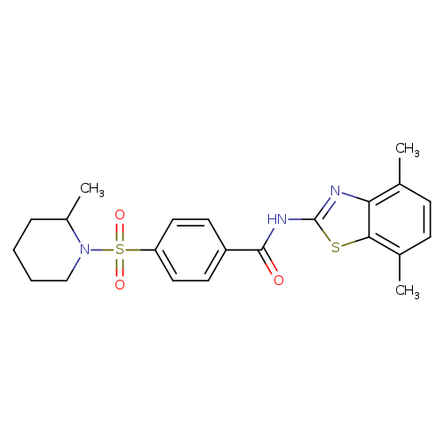 N-(4,7-dimethyl-1,3-benzothiazol-2-yl)-4-[(2-methylpiperidin-1-yl)sulfonyl]benzamide