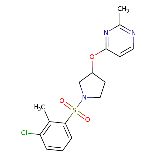 4-{[1-(3-chloro-2-methylbenzenesulfonyl)pyrrolidin-3-yl]oxy}-2-methylpyrimidine