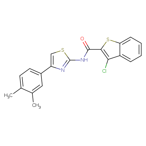 3-chloro-N-[4-(3,4-dimethylphenyl)-1,3-thiazol-2-yl]-1-benzothiophene-2-carboxamide