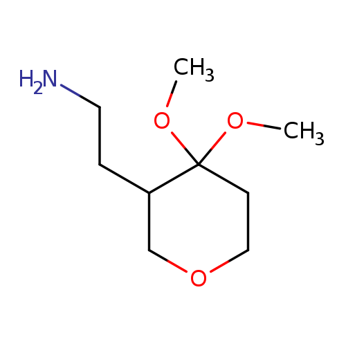 2-(4,4-dimethoxyoxan-3-yl)ethan-1-amine