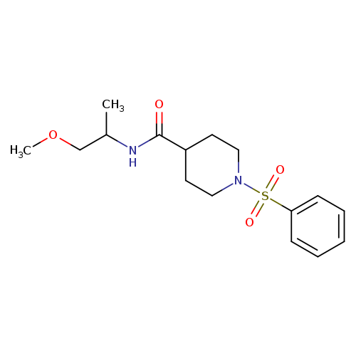 1-(benzenesulfonyl)-N-(1-methoxypropan-2-yl)piperidine-4-carboxamide