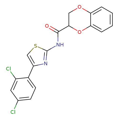N-[4-(2,4-dichlorophenyl)-1,3-thiazol-2-yl]-2,3-dihydro-1,4-benzodioxine-2-carboxamide