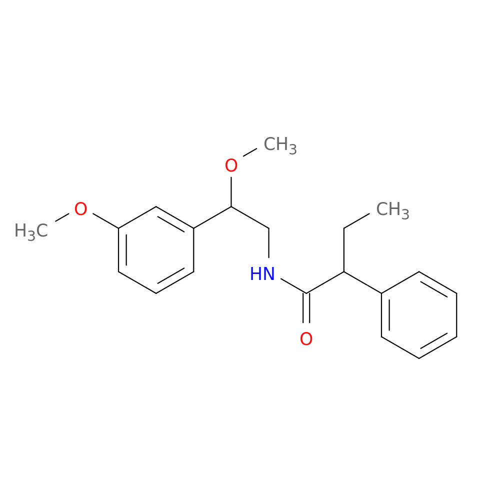 N-[2-methoxy-2-(3-methoxyphenyl)ethyl]-2-phenylbutanamide