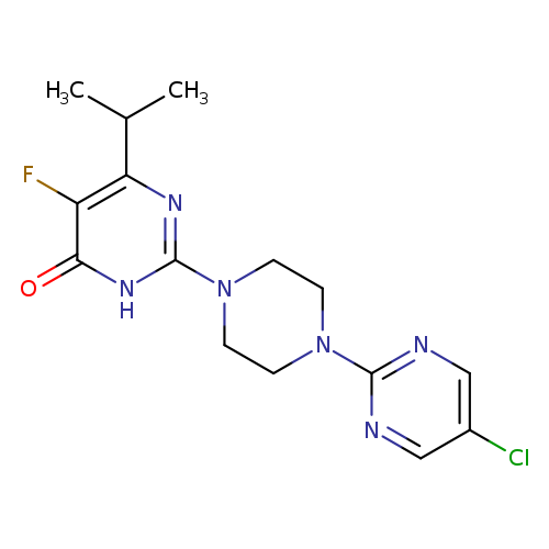2-[4-(5-chloropyrimidin-2-yl)piperazin-1-yl]-5-fluoro-6-(propan-2-yl)-3,4-dihydropyrimidin-4-one