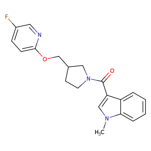 3-(3-{[(5-fluoropyridin-2-yl)oxy]methyl}pyrrolidine-1-carbonyl)-1-methyl-1H-indole