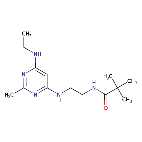N-(2-{[6-(ethylamino)-2-methylpyrimidin-4-yl]amino}ethyl)-2,2-dimethylpropanamide