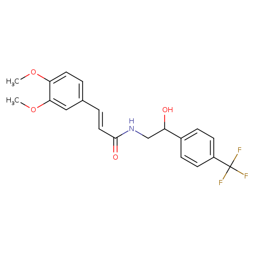 (2E)-3-(3,4-dimethoxyphenyl)-N-{2-hydroxy-2-[4-(trifluoromethyl)phenyl]ethyl}prop-2-enamide