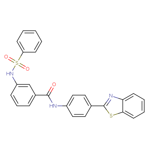 3-benzenesulfonamido-N-[4-(1,3-benzothiazol-2-yl)phenyl]benzamide