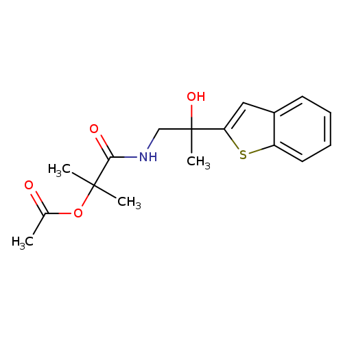 1-{[2-(1-benzothiophen-2-yl)-2-hydroxypropyl]carbamoyl}-1-methylethyl acetate