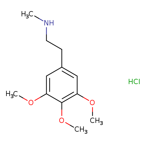 3,4,5-trimethoxy-N-methyl-benzeneethanamine, monohydrochloride
