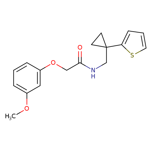 2-(3-methoxyphenoxy)-N-{[1-(thiophen-2-yl)cyclopropyl]methyl}acetamide