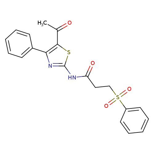 N-(5-acetyl-4-phenyl-1,3-thiazol-2-yl)-3-(benzenesulfonyl)propanamide