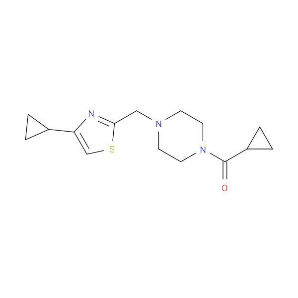 1-cyclopropanecarbonyl-4-[(4-cyclopropyl-1,3-thiazol-2-yl)methyl]piperazine