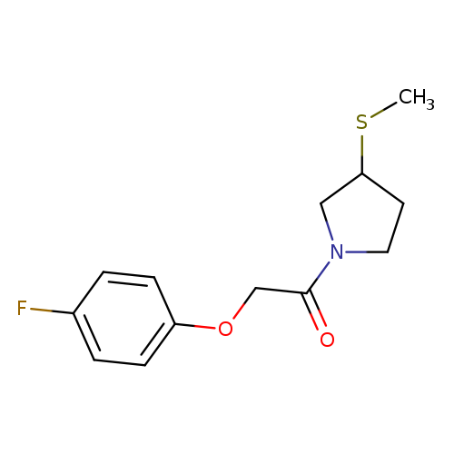 2-(4-fluorophenoxy)-1-[3-(methylsulfanyl)pyrrolidin-1-yl]ethan-1-one