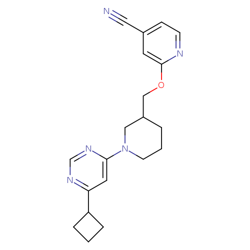 2-{[1-(6-cyclobutylpyrimidin-4-yl)piperidin-3-yl]methoxy}pyridine-4-carbonitrile