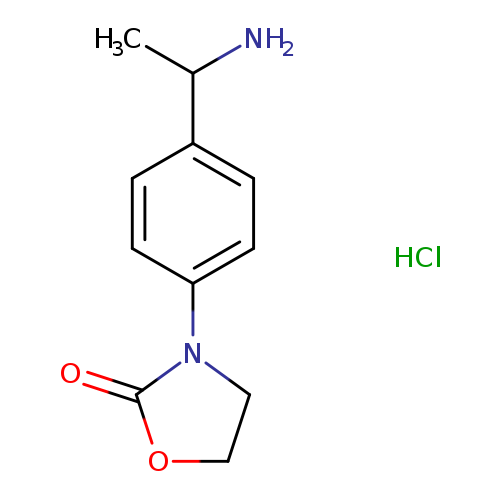 3-[4-(1-aminoethyl)phenyl]-1,3-oxazolidin-2-one hydrochloride