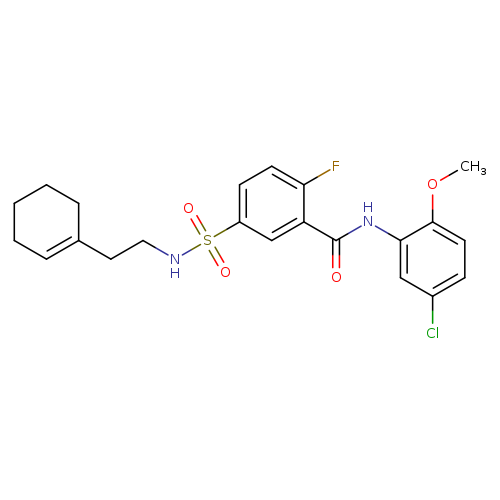 N-(5-chloro-2-methoxyphenyl)-5-{[2-(cyclohex-1-en-1-yl)ethyl]sulfamoyl}-2-fluorobenzamide