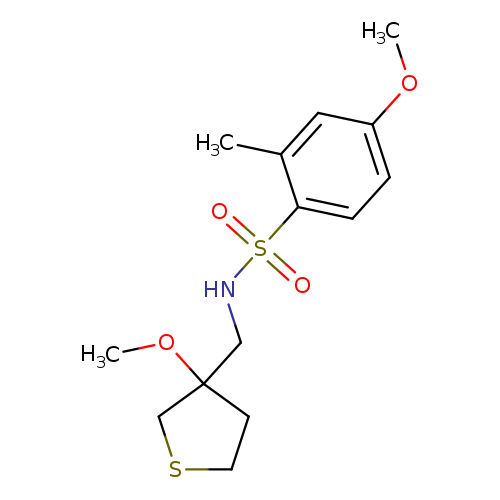 4-methoxy-N-[(3-methoxythiolan-3-yl)methyl]-2-methylbenzene-1-sulfonamide