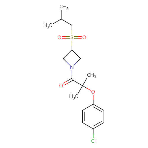 2-(4-chlorophenoxy)-2-methyl-1-[3-(2-methylpropanesulfonyl)azetidin-1-yl]propan-1-one