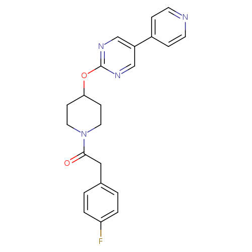 2-(4-fluorophenyl)-1-(4-{[5-(pyridin-4-yl)pyrimidin-2-yl]oxy}piperidin-1-yl)ethan-1-one