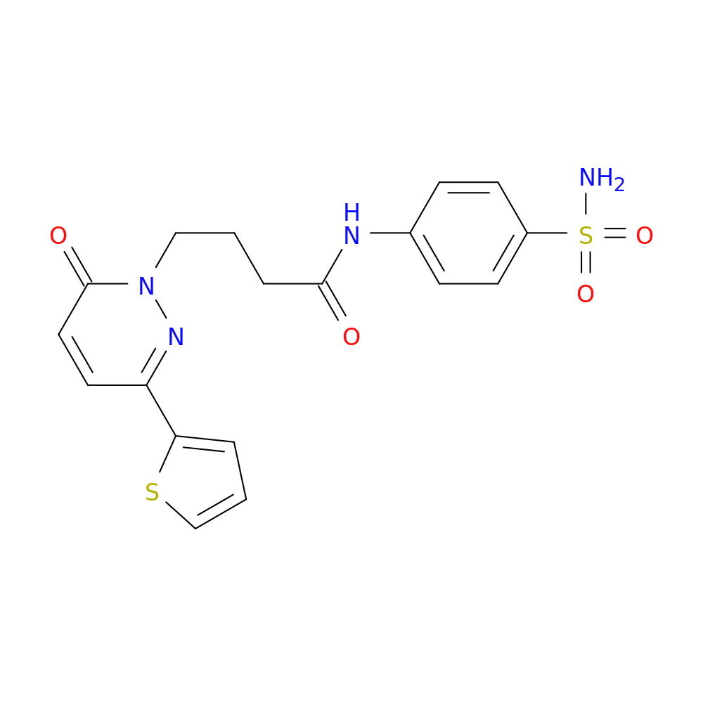 4-[6-oxo-3-(thiophen-2-yl)-1,6-dihydropyridazin-1-yl]-N-(4-sulfamoylphenyl)butanamide